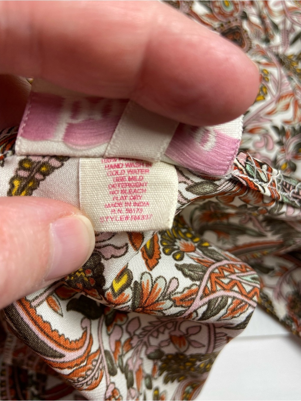 Smocked Paisley Maxi Dress in Brown & Cream - Picture 3 of 8